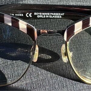 Kate Spade Janna eyewear frame eyeglasses stripe black white Rx